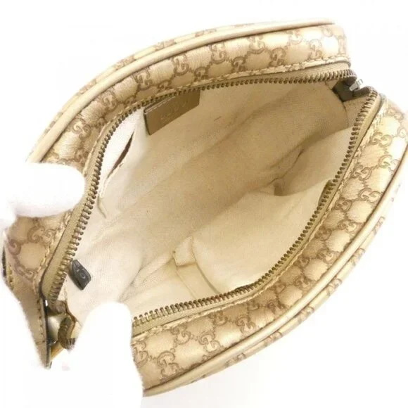 Gucci Shoulder Bag Leather Gold - Picture 9 of 10